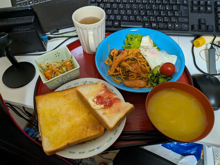 本日の朝飯